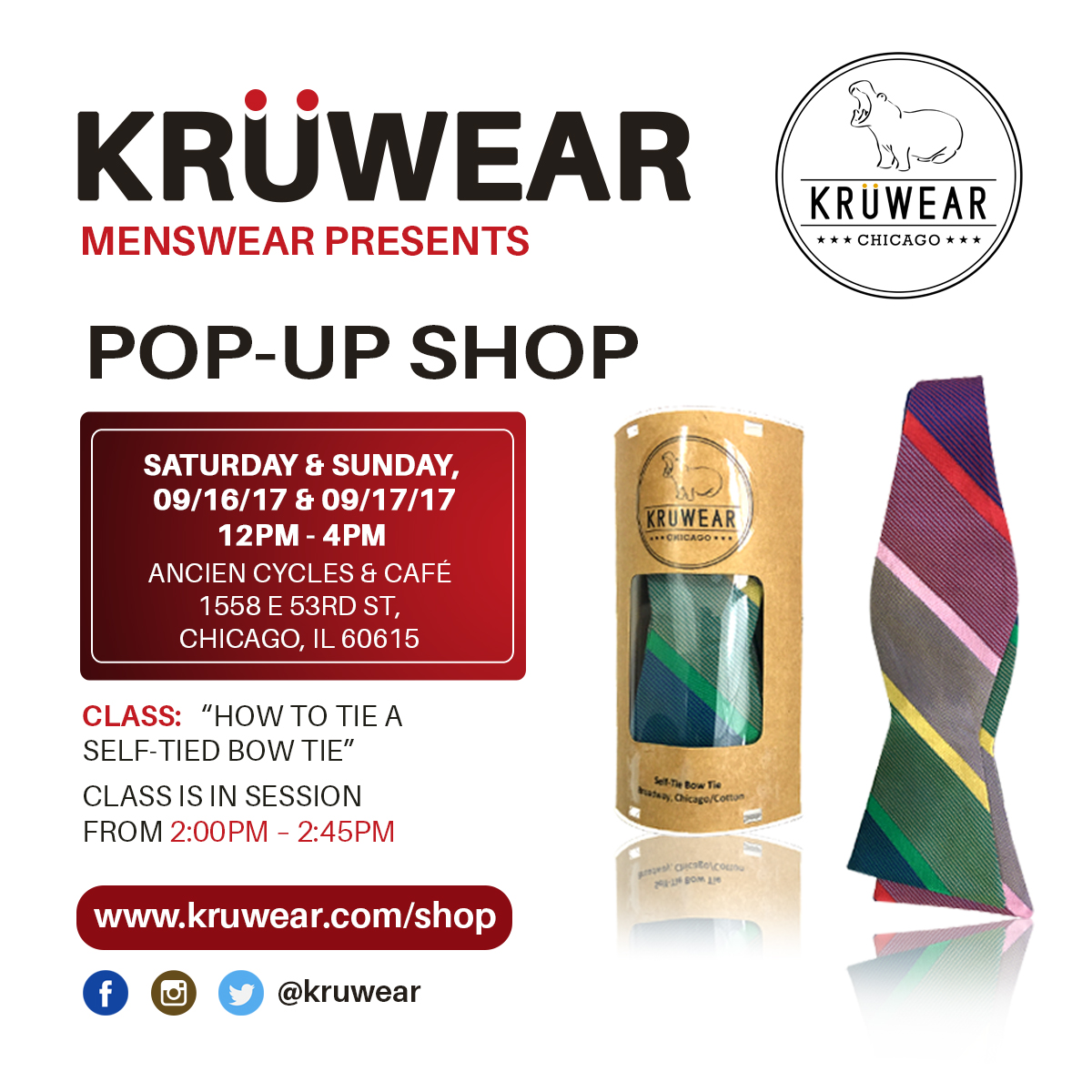 Kruwear Pop-Up Shop